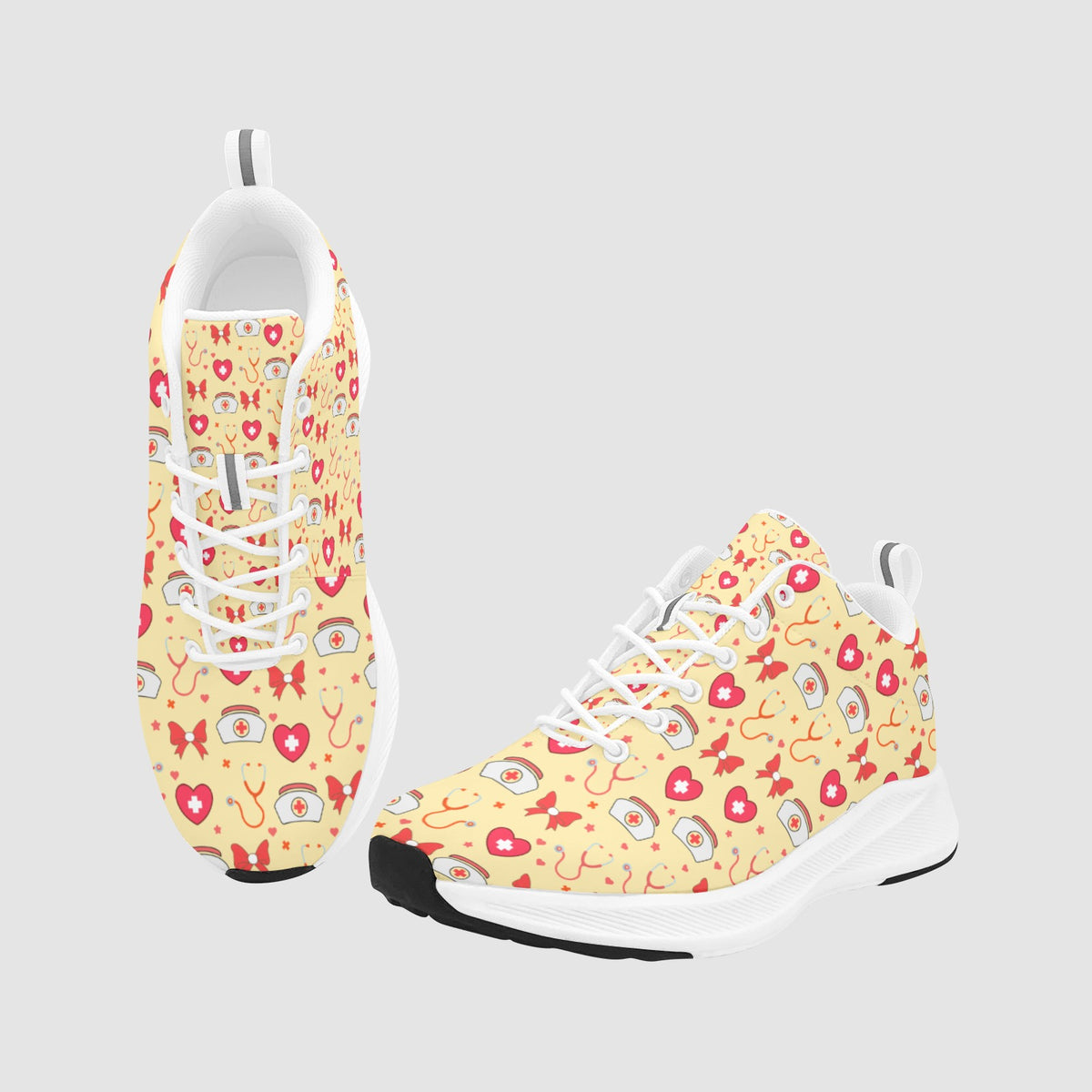 Red White Nurses Hats Nursing Shoes