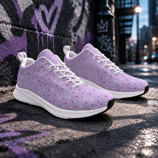 Lavender Love Comfort Sneakers in soft pastel purple with cushioned sole, breathable mesh upper, and lightweight everyday design.