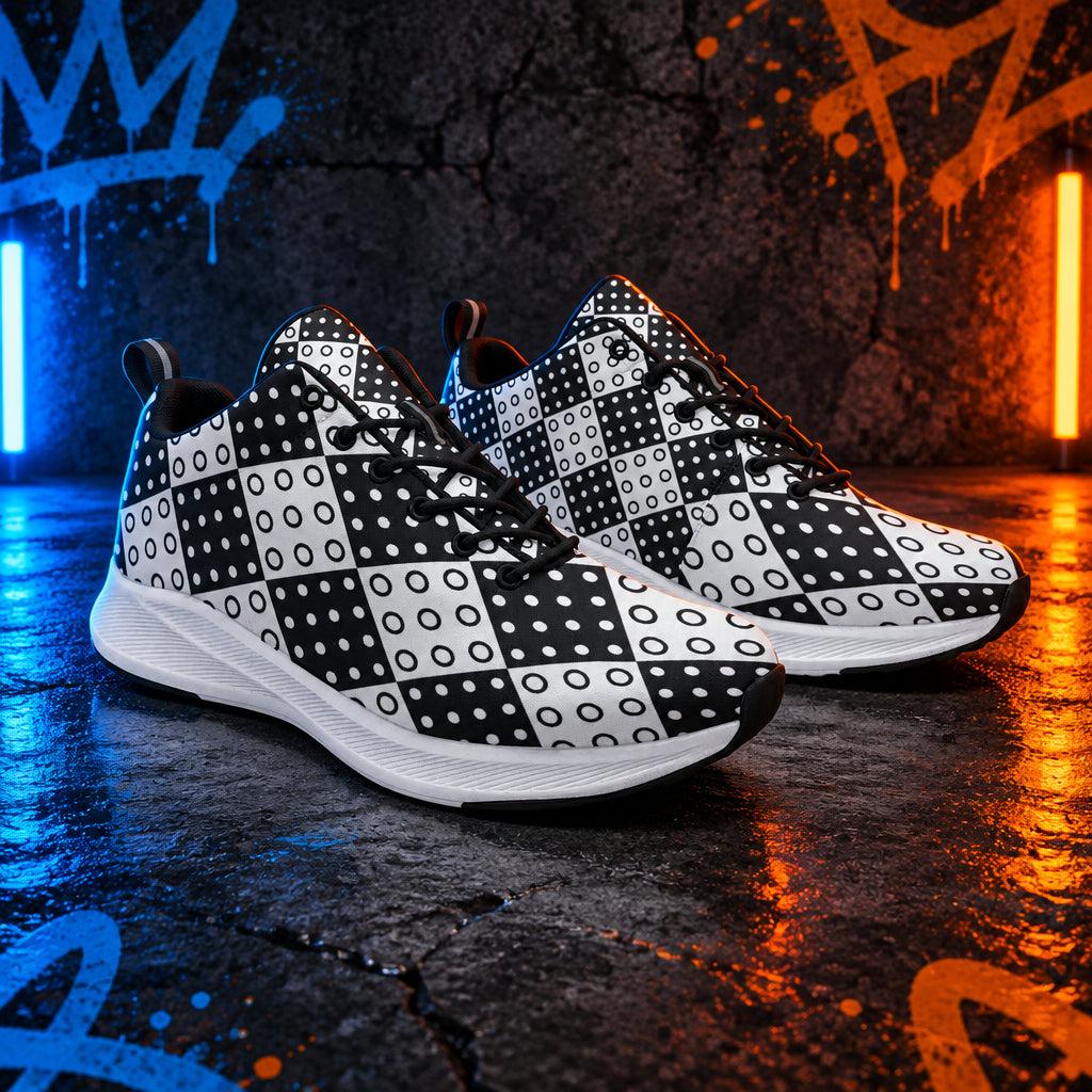 Retro Chic Dot Motion Sneakers featuring a vintage‑inspired dotted pattern, cushioned comfort sole, and lightweight everyday wear design.