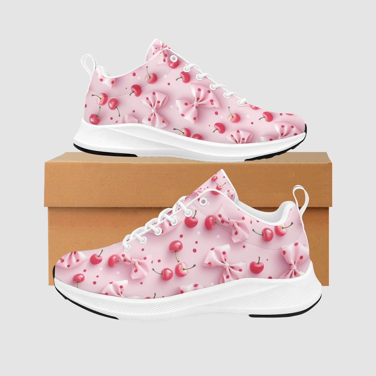 Cherry Bliss Bow Comfort Sneakers